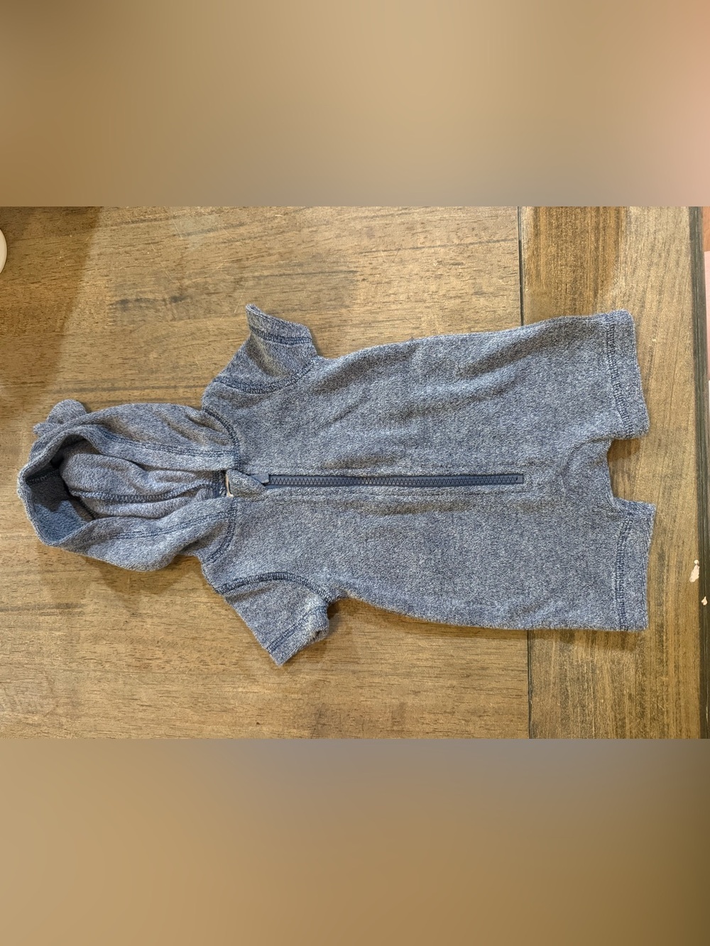 0-3 Month Old Navy Towel Romper